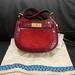 Tory Burch Bags | Nwt Tory Burch Lee Radziwill Croco Embossed Leather & Suede Saddle Bag Roma Red | Color: Gold/Red | Size: Os