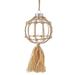 Anthropologie Holiday | Kurt Adler Tan Macrame Braided Clear Holiday Christmas Ornament Boho Home Decor | Color: Cream/Tan | Size: Os