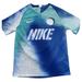 Nike Shirts | Nike Dri-Fit Fc Strike Vapor-Knit Soccer Spray Paint Jersey At2524-480 Men’s Xl | Color: Blue/Green | Size: Xl