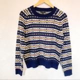 J. Crew Sweaters | J. Crew Lamb Wool Blend Grandpa Holiday Sweater | Color: Blue/Purple | Size: M
