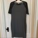 Lularoe Dresses | Luluaroe Julia Bodycon Baseball Tshirt Dress | Color: Black/Gray | Size: L