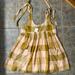 Free People Dresses | Free People Flannel Print Summer Dress | Color: Gold/Pink | Size: L