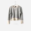 J. Crew Tops | J.Crew Sweater Tipped Sweatshirt | Color: Cream/Gray | Size: M