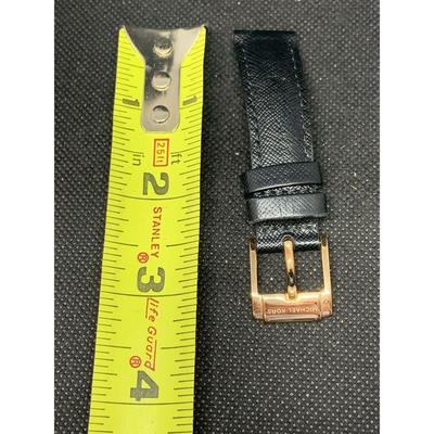 Michael Kors Jewelry | Michael Kors Genuine Leather Half Watch Band Straps 17mm S300 | Color: Black | Size: One Size