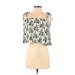 Show Me Your Mumu Sleeveless Blouse: Green Tropical Tops - Women's Size Small