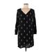 Old Navy Casual Dress - Shift V-Neck 3/4 sleeves: Black Dresses - Women's Size Medium