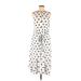 Rachel Roy Collection Casual Dress - Midi: White Polka Dots Dresses - Women's Size Medium