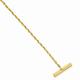 Gold Plated Solid Polished Not engraveable Nugget Tie Chain Measures 222mm long Jewelry Gifts for Men