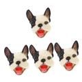 Abaodam 4pcs Hand Puppet Puppies Toys for Kids Mini Doggie Toys Soft Toy Kids Early Development Toys Stuffed Pig Plush Toy French Plush Kids Puppets Doggy Child Animal World White Vinyl