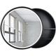 Mirror cabinet Bathroom round with light wall-mounted wooden bedroom vanity mirror with storage cabinet round vanity mirror with light