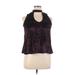 Crave Fame By Almost Famous Sleeveless Blouse: Purple Tops - Women's Size Large