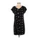 Sonoma Goods for Life Casual Dress - Shift V Neck Short sleeves: Black Dresses - Women's Size Small