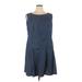 Sharagano Casual Dress - A-Line: Blue Dresses - Women's Size 20