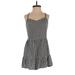 Hollister Casual Dress: Black Checkered/Gingham Dresses - Women's Size X-Small