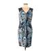 Marc New York Andrew Marc Casual Dress - Sheath: Blue Grid Dresses - Women's Size 8