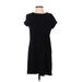 Talbots Casual Dress - Shift: Black Solid Dresses - Women's Size Small