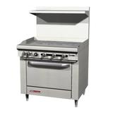 Southbend S36D-3G 36" Commercial Gas Range w/ Full Griddle & Standard Oven, Liquid Propane, Stainless Steel, Gas Type: LP