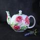 Fine Bone China, Roses Pattern Floral Teapot, Tea Lovers Gift, Floral Tea Set