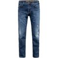 King Kerosin Robin Destroyed Bleached Jeans, bleu, taille 40