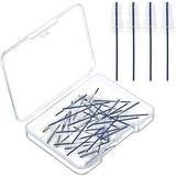 Cowwell Interdental Brush Teeth Soft Dental Picks Tooth Floss Interdental Brush Betweens Interdental Brush Refills White Refills for Tooth Cleaning(Wide 60 Pieces)