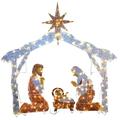 Musuos Outdoor Nativity Scenes Christmas Decoration LED Light Up Outdoor Home Lighting Figures Festival Decor for Garden Yard Lawn Courtyard