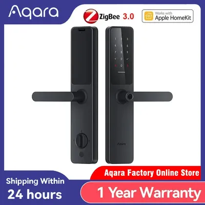 Neues Aqara Smart Türschloss A100 Pro Zigbee Bluetooth 5.0 NFC-Kartenschloss Bluetooth Smart Fingerabdruck entsperren Funktioniert mit Apple Homekit