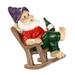 Outdoor Rocking Chair Mushroom Ornament Decorate Garden Gnome Decoration Resin Chairs for Outdoors Swinging Gnomes Lawn Figurine