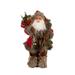Nokiwiqis Realistic Santa Claus Figure Standing Traditional Red Santa Claus Figure Ornament Doll for Window Table Home Display