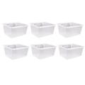 Trjgtas 6 Pack Clear Bins Bins Hooks DIY Accessories Workbench Small Bins Fit 1/4 -1/8 Peg Board