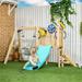 3 in 1 Wooden Swing Set Outdoor Playset with Baby Swing Seat Toddler Slide Playground Equipment Ages 1.5-4 Wooden Swing Set Toddler Slide