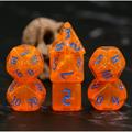 Shimmering Orange/Blue | DnD Dice Set | Dungeons and Dragons | Dice Set | Polyhedral DND Dungeons Dragons RPG d20