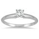 SZUL Women s 1/4 Carat Round Diamond Solitaire Ring in 14K White Gold (J-K-L Color I2-I3 Clarity)