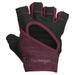 Harbinger Women s FlexFit Wash and Dry Weightlifting Gloves with Padded Leather Palm (1 Pair) Black/Merlot Large