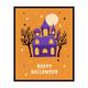 Poster Master Happy Halloween Poster - Haunted House Print - Holiday Art - All Hallows Day Art - Gift for Men & Women - Fun Gothic Decor for Office Living Room or Bedroom - 8x10 UNFRAMED Wall Art