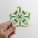 Talavera Style Decorative Green Pattern Star Sticker Paster Vinyl Car Tags Decoration Decal