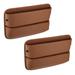 2pcs Car Seat Gap Filler Multi-function Car Seat Organizer Console Side Pocket Storage Box Brown