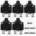 Nilight 5PCS 5 Amps Thermal Circuit Breaker 125/250V AC 65V DC Push Button Manual Reset Thermal Overload Protector Waterproof Cap Auto Trip Resettable for Industrial 12-24V Auto Cars