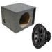 Kicker 44CWCS154 CompC Single 4-Ohm 15 Sub and ASC PV115 Sub Box Enclosure