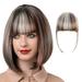 ZTTD Wig Female Air Bangs Double Sideburns Hairpiece With Hairpin Fiber Bangs Bangs Fringe With Temples Hairpieces for Women Clip On Air Bangs Flat Bangs Hair Extension 6H613#