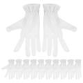 6 Pairs Gloves for Jewelry Handling Microfiber Inspection White Work Miss