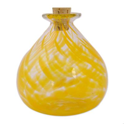 Orange Potion,'Handblown Recycled Glass Jar in Ornage from Mexico'