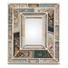 'Silver-Tone Reverse-Painted Glass Wall Mirror from Peru'