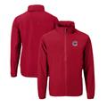 Men's Cutter & Buck Red Chicago Cubs Stars Stripes Charter Eco Recycled Full-Zip Jacket
