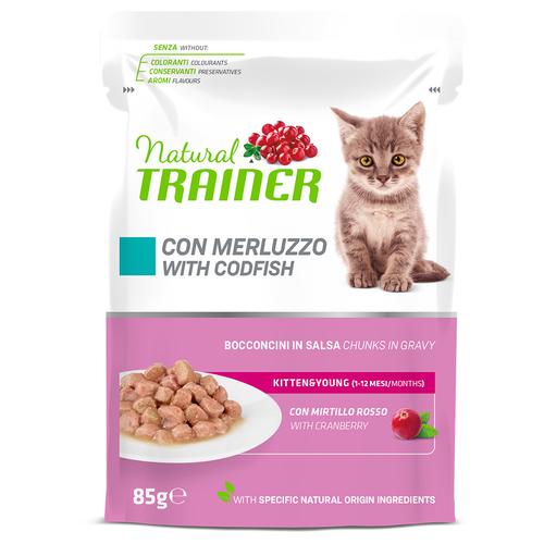 12x85g Natural Trainer Kitten & Young Kabeljau Katzenfutter nass