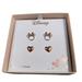 Disney Jewelry | Disney Silver Rose Gold Tone Stud Earrings | Color: Pink/Silver | Size: Os