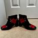 Kate Spade Shoes | Kate Spade Embroidered Poppy Ankle Booties | Color: Black/Red | Size: 7