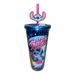 Disney Dining | Disney Surfing Stitch Bright Colored Tumbler Cup W Lid & Cute Stitch Straw Nwt | Color: Blue | Size: Os