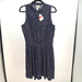 Levi's Dresses | Levi's Dress L Navy Print Button Up Collared Nwt Sleeveless Summer Spring Casual | Color: Blue/Red | Size: L