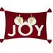 Disney Holiday | Disney's Mickey Mouse Joy Throw Pillow | Color: Gold/Red | Size: Os