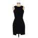 BCBGMAXAZRIA Casual Dress - Mini Crew Neck Sleeveless: Black Print Dresses - Women's Size 2